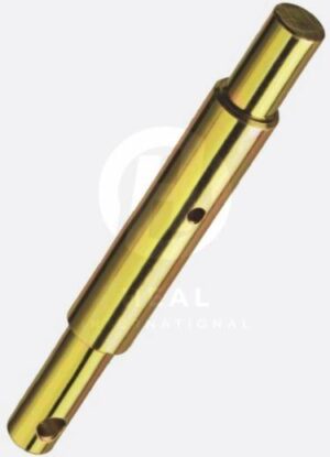 Heavy Duty PTO Shaft Pin made of hardened steel with a corrosion-resistant finish and metallic yellow surface for robust connection in farm machinery technology.