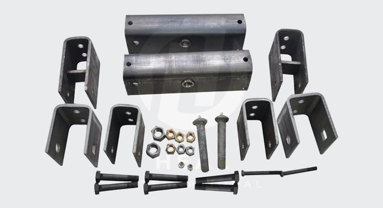 Heavy-Duty Tandem Axle Slipper Spring Hanger Kit.