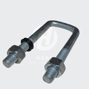 Heavy-Duty Galvanized Square U-Bolt with Nuts & Washers