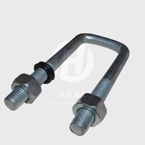Heavy-Duty Galvanized Square U-Bolt with Nuts & Washers