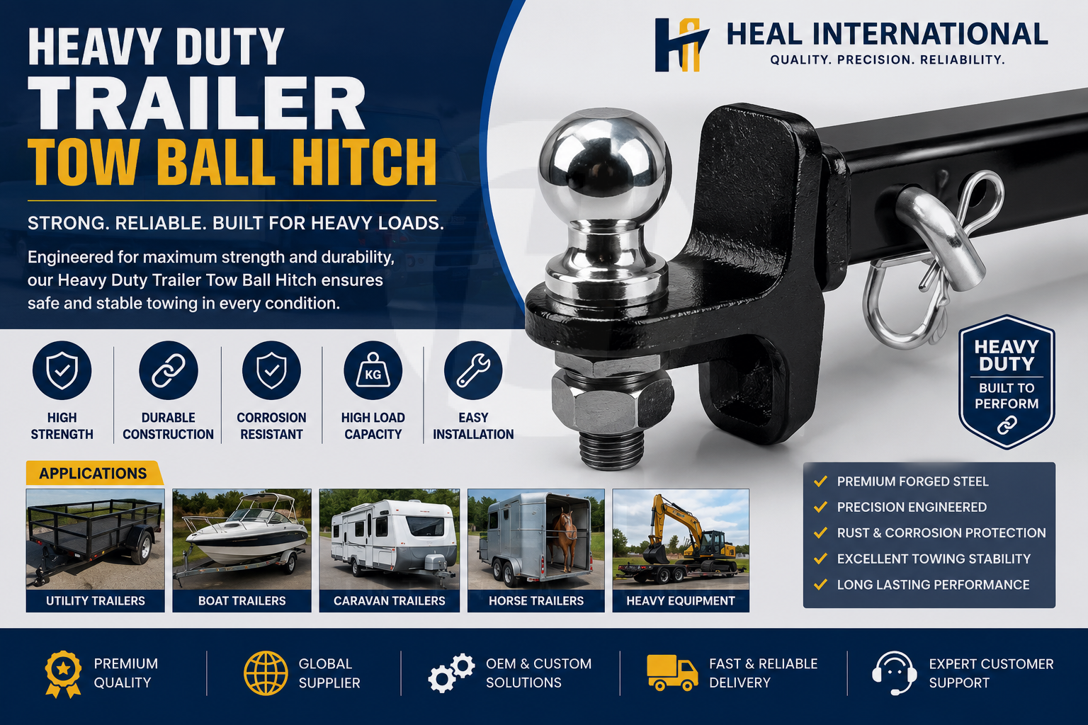 Heavy Duty Trailer Tow Ball Hitch