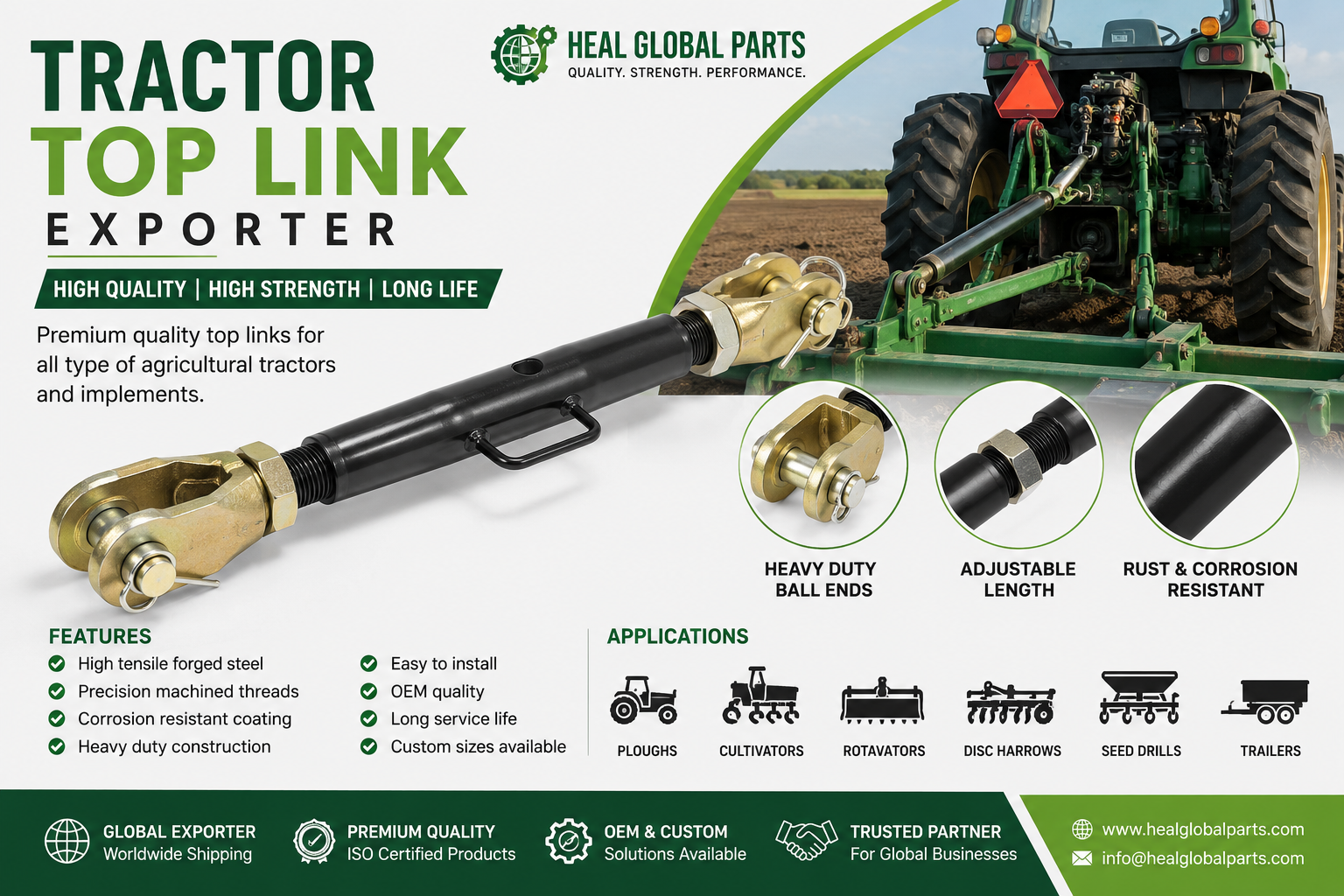 Tractor Top Link Exporter